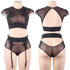 Abigail Lingerie Suspender Bra Set