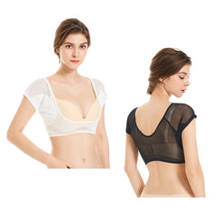 Sweat-Absorbent Pad Vest Mesh Breathable Quick-Drying Chest Support Anti-Sweat Vest Short Sleeve