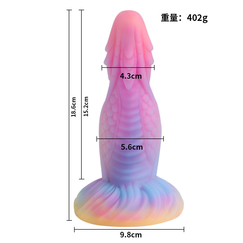 Luminous Alien-shaped Penis Platinum Silicone Dildo Sex Toy Adult Product Erotic Toy Female Masturbator