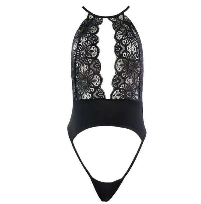 Lace Bodysuit Three-Point Perspective Hollow Sexy Lingerie