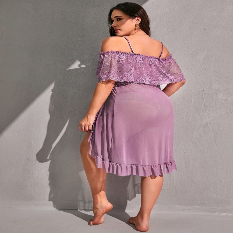 Plus Size Sexy Lace Nightgown