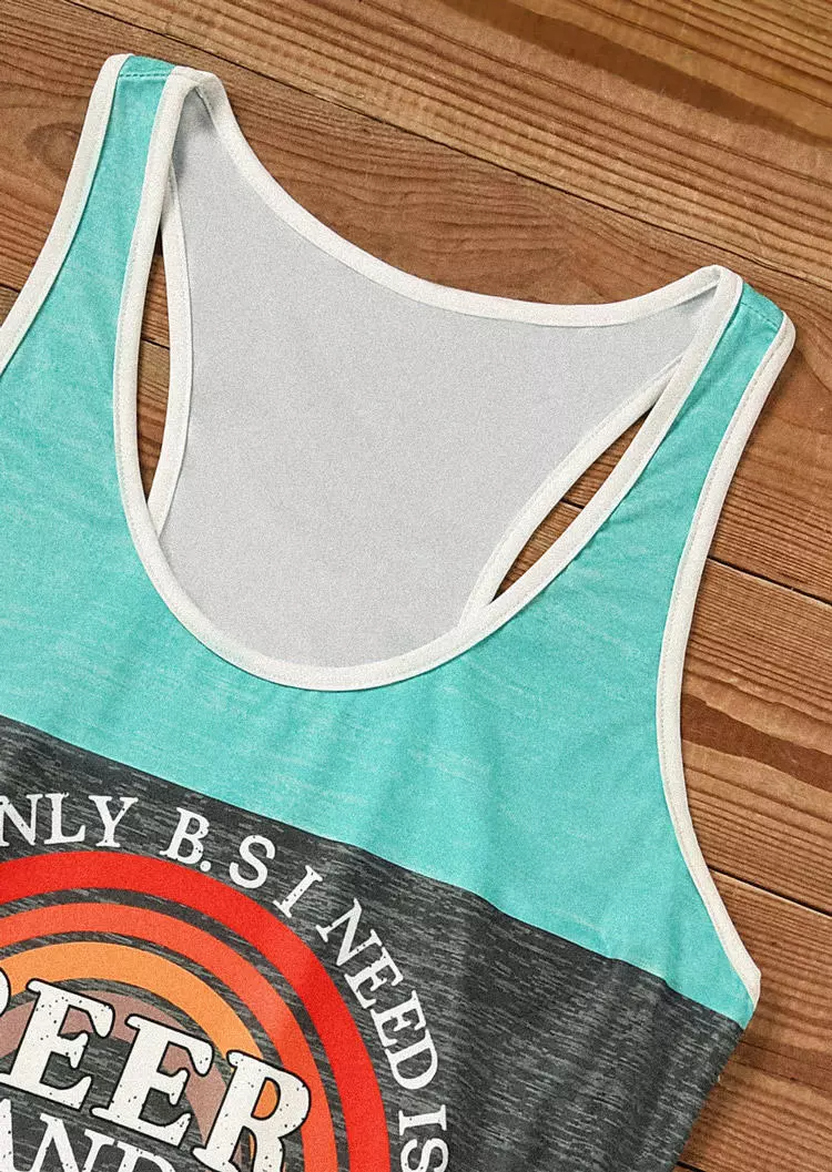 The Only B.S I Need Is Beer And Sunshine Tank And Shorts Pajamas Set