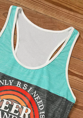 The Only B.S I Need Is Beer And Sunshine Tank And Shorts Pajamas Set