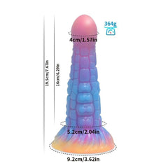 Luminous Alien-shaped Penis Platinum Silicone Dildo Sex Toy Adult Product Erotic Toy Female Masturbator