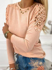 Crew Neck Long Sleeve Shirts & Tops