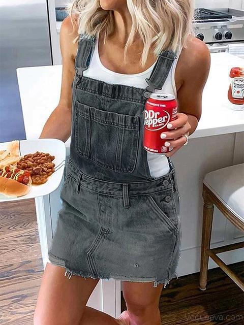 Casual Mini Denim Dress