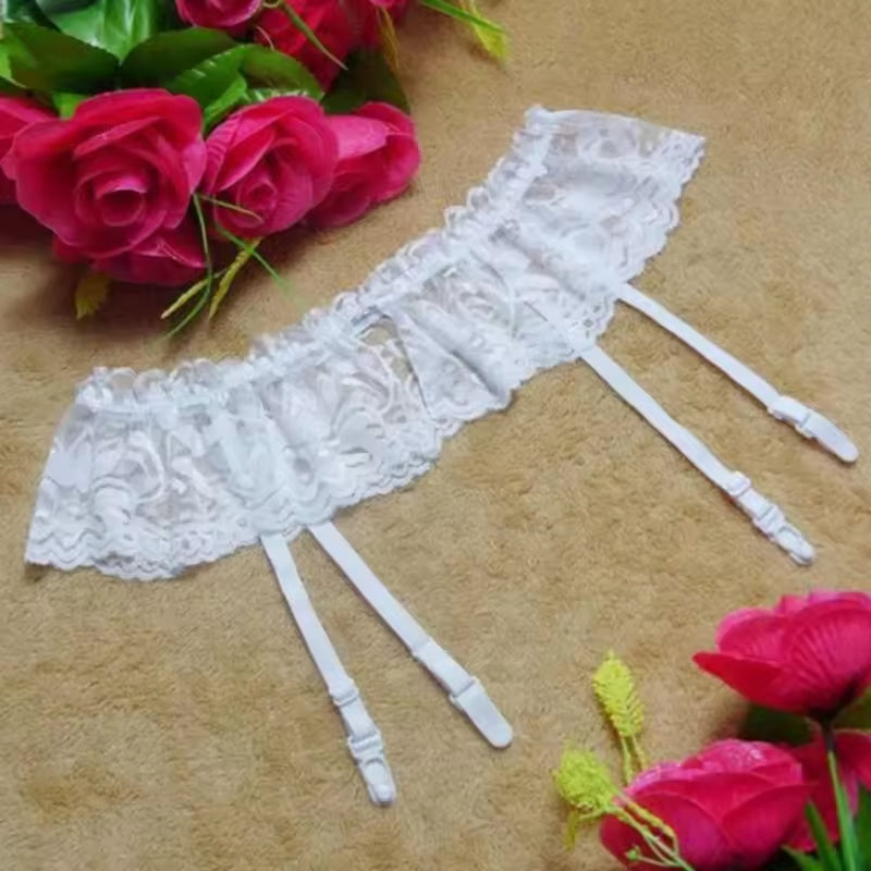 Sexy Hot Lace Decoration Lingerie Suspender Garter Belt