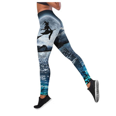 Halloween Silver Witch Trousers Sleeveless Top Digital Printing Casual Suit Home Clothes