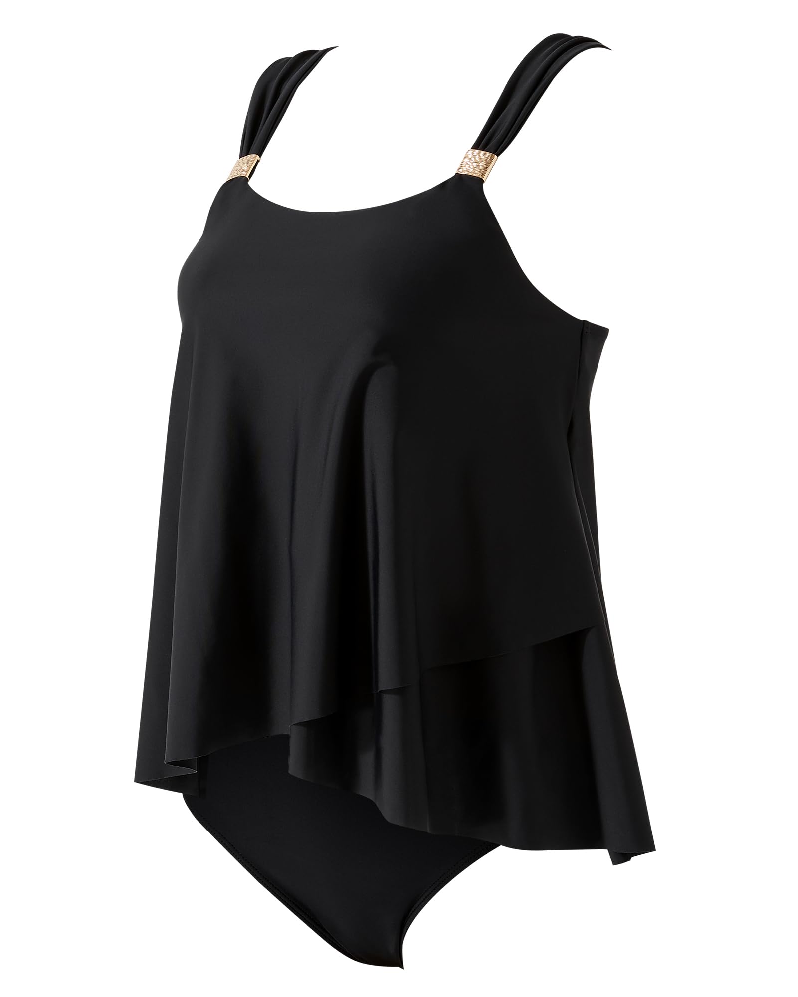 Ruffle High Waisted Swimsuit Tummy Control Tankini Set