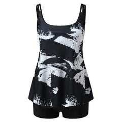 High Neck Tankini Swimsuits for Women Tankini Bathing Suits Tops with Boyshorts Sleeveless Halter Swimwear
