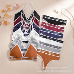 Sexy Triangle Cup Sports Bra Set