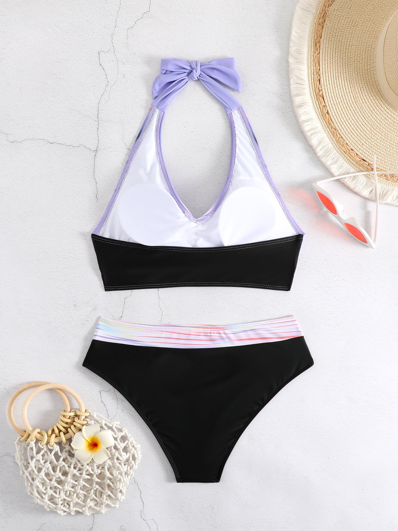 Cross-Over Bikini Two-Piece Set in Multiple Colors