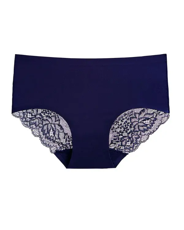 Ice Silk Crochet Lace Trim Panties