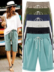 6 Color Plus Size Pockets  Beach Wear Casual Shorts