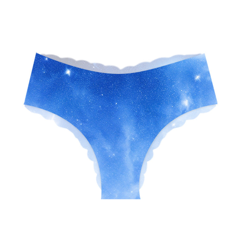 Printed Mid-Low Waist Seamless Sexy Panties