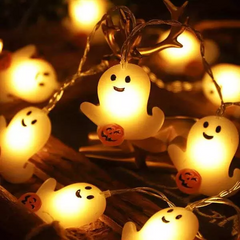 Halloween Ghost Pumpkin Face LED String Lights Ornament