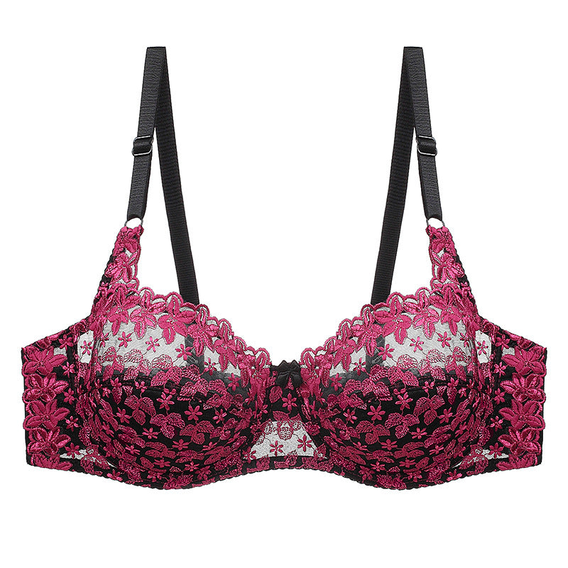 Ultra-thin Cup Sexy Lace Embroidered Bra