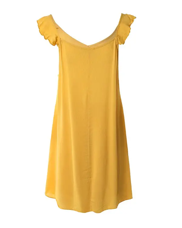 Yellow Sleeveless Flowy Top & Shorts Set