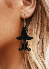 Halloween Witch's Hat And Boots Pendant Earrings