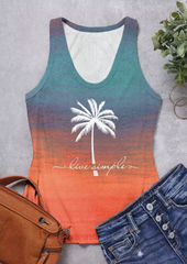 Live Simple Gradient Coconut Tree Tank