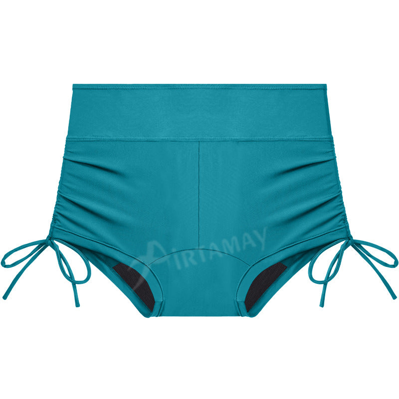 Drawstring Four-Layer Leak-Proof Menstrual Swim Trunks