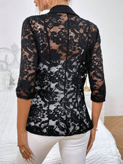 Solid Color Fashionable Lace Patchwork Small Suit Jacket