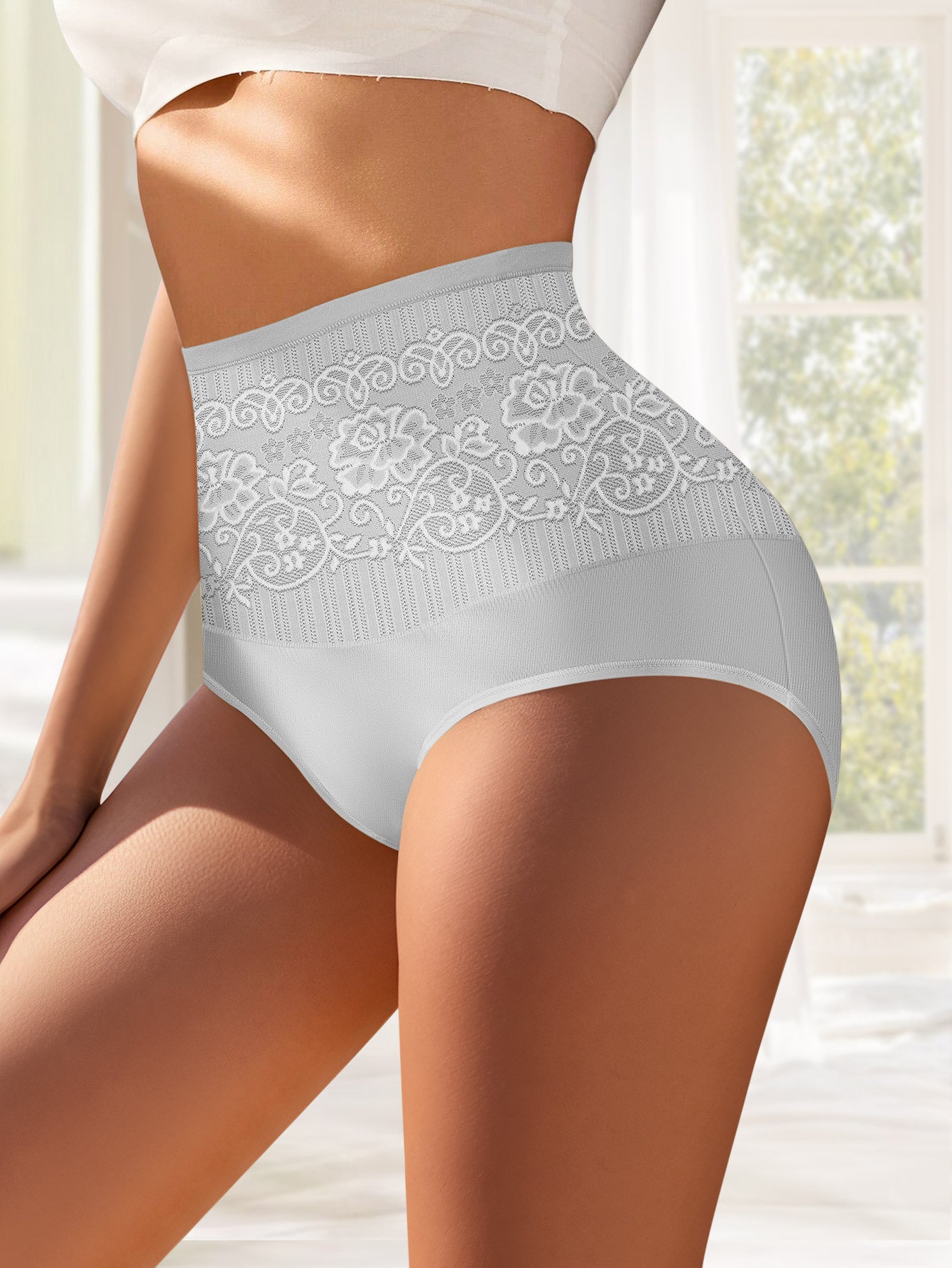 High Waist Plus Size Tummy Control Butt lift Body Shaping Cotton Panties